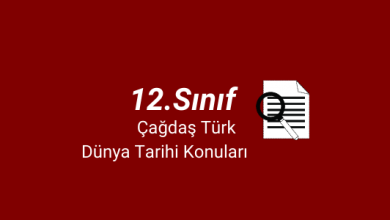 12.sınıf çağdaş türk ve dünya tarihi konuları