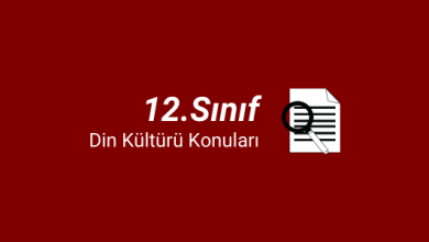 12.sınıf din kültürü konuları