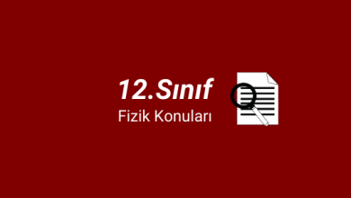 12.sınıf fizik konuları