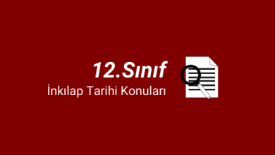 12.sınıf inkılap tarihi konuları