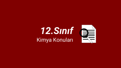 12.sınıf kimya konuları