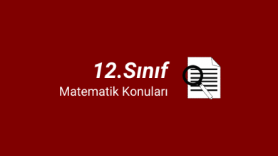 12.sınıf matematik konuları