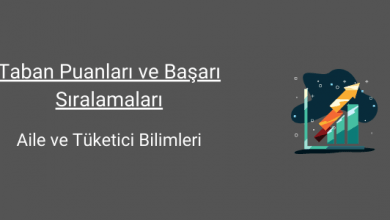 aile ve tüketici bilimleri taban puanları ve başarı sıralamaları