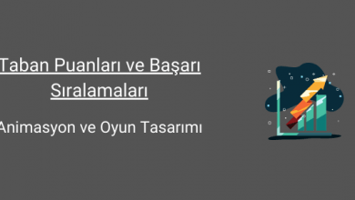 animasyon ve oyun tasarımı taban puanları ve başarı sıralamaları