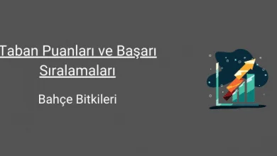 bahçe bitkileri taban puanları ve başarı sıralamaları