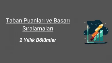 2 yıllık bölümler taban puanları ve başarı sıralamaları