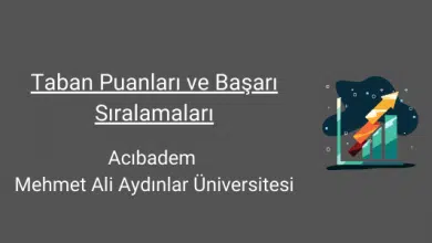 acıbadem mehmet ali aydınlar üniversitesi taban puanları