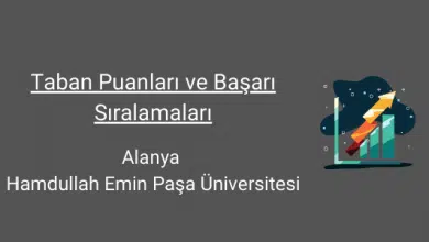 alanya hamdullah emin paşa üniversitesi taban puanları