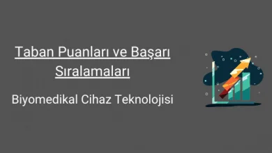 biyomedikal cihaz teknolojisi taban puanları ve başarı sıralamaları