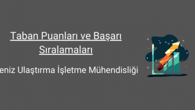 deniz ulaştırma ve işletme mühendisliği taban puanları ve başarı sıralamaları
