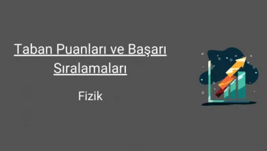 fizik bölümü taban puanları ve başarı sıralamaları