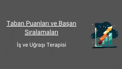 iş ve uğraşı terapisi taban puanları ve başarı sıralamaları