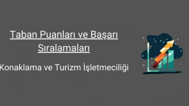 konaklama ve turizm işletmeciliği taban puanları ve başarı sıralamaları