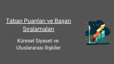 küresel siyaset ve uluslararası ilişkiler taban puanları ve başarı sıralamaları