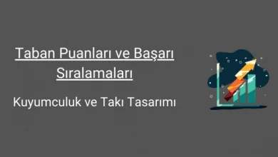 kuyumculuk ve takı tasarımı taban puanları ve başarı sıralamaları
