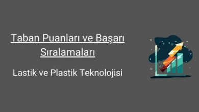 lastik ve plastik teknolojisi taban puanları ve başarı sıralamaları