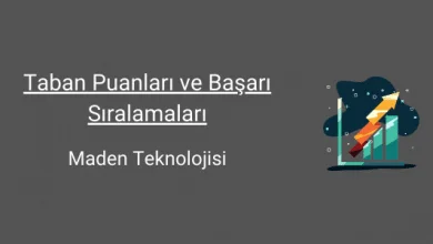 maden teknolojisi taban puanları ve başarı sıralamaları