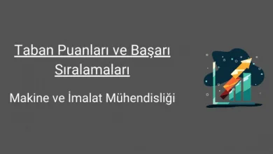 makine ve imalat mühendisliği taban puanları ve başarı sıralamaları