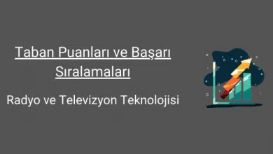 radyo ve televizyon teknolojisi taban puanları ve başarı sıralamaları