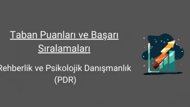 rehberlik ve psikolojik danışmalık taban puanları ve başarı sıralamaları