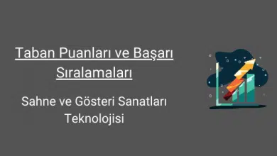 sahne ve gösteri sanatları teknolojisi taban puanları ve başarı sıralamaları