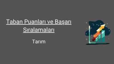 tarım taban puanları ve başarı sıralamaları