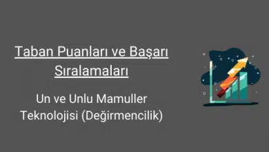 un ve unlu mamuller teknolojisi değirmencilik taban puanları ve başarı sıralamaları