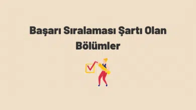 başarı sıralaması şartı olan bölümler