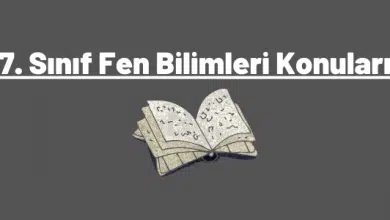 7. sınıf fen bilimleri konuları