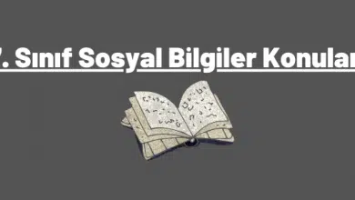 7. sınıf sosyal bilgiler konuları