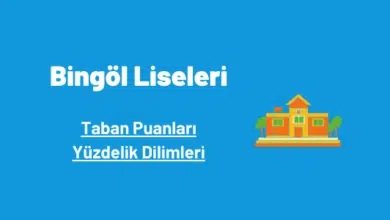 Bingöl liseleri taban puanları ve yüzdelik dilimleri