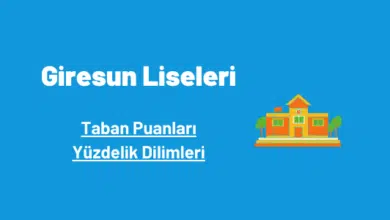 Giresun liseleri taban puanları ve yüzdelik dilimleri